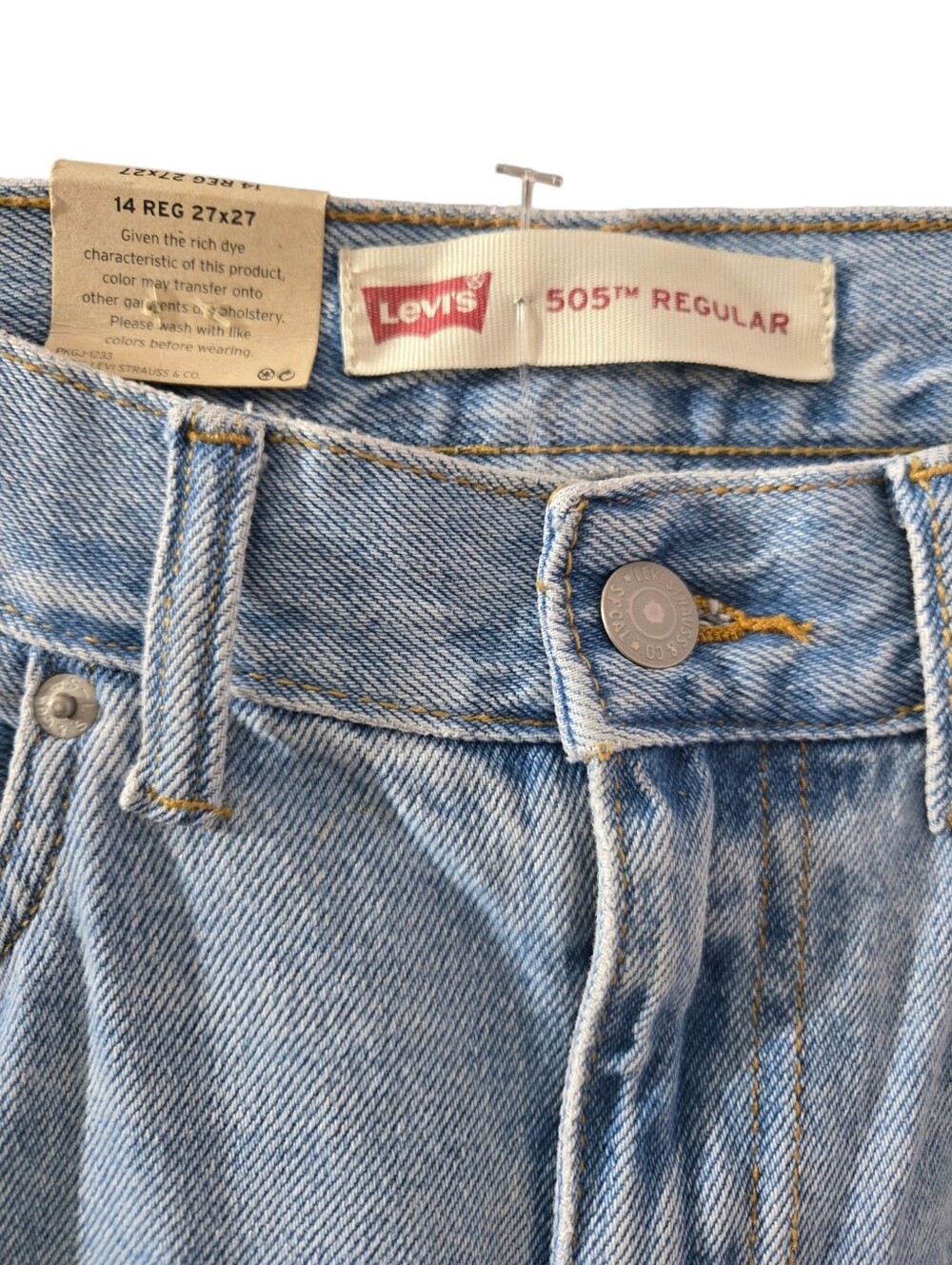 Levi's 505 Regular Straight-Leg Mid-Rise Denim Jean Light Wash - Picture 6 of 12